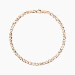 Histoire d'Or Bracelet Capucin Or Rose Maille Marine Plate