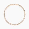 Histoire d'Or Bracelet Capucin Or Rose Maille Marine Plate