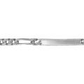 Gourmettes sur Artemare : Gourmette argent 5mm maille figaro 1+3 diamant&eacute;e
