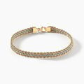 Histoire d'Or Bracelet Jerry Maille Corde 3 Rangs Or Bicolore