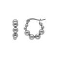 Boucles d'oreille sur Artemare : Cr&eacute;oles en acier boules 17mm