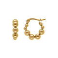 Boucles d'oreille sur Artemare : Cr&eacute;oles en acier dor&eacute; boules 17mm