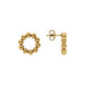 Boucles d'oreille sur Artemare : Cr&eacute;oles en acier dor&eacute; ronde boules 16mm