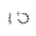Boucles d'oreille sur Artemare : Cr&eacute;oles en acier torsade 20mm