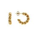 Boucles d'oreille sur Artemare : Cr&eacute;oles en acier dor&eacute; dorsade 4.7x20.5mm