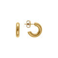 Boucles d'oreille sur Artemare : Cr&eacute;oles en acier dor&eacute; tube 4x16mm