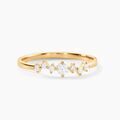 Histoire d'Or Bague Elkan Or Jaune Diamant Synth&eacute;tique