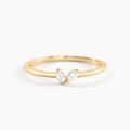 Histoire d'Or Bague Velvela Or Jaune Diamant Synth&eacute;tique