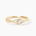 Histoire d'Or Bague Aindriu Or Jaune Diamant Synth&eacute;tique