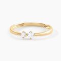 Bagues sur Grenoble : Histoire d'Or Bague Eugenio Or Jaune Diamant Synth&eacute;tique