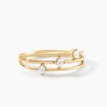 Histoire d'Or Bague Giordano Or Jaune Diamant Synth&eacute;tique