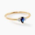 Histoire d'Or Bague Moss Or Jaune Saphir Diamant