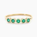 Histoire d'Or Bague Maynard Or Jaune Emeraude
