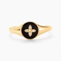 Histoire d'Or Bague Talisman Or Jaune Agate Diamant