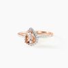Histoire d'Or Bague Alice Or Rose Morganite Et Oxyde De Zirconium