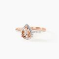 Histoire d'Or Bague Alice Or Rose Morganite Et Oxyde De Zirconium