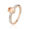 Histoire d'Or Bague Adelina Or Rose Morganite Et Oxyde De Zirconium