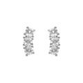 Boucles d'oreille sur Artemare : Boucles d'oreille tige, en argent rhodi&eacute; oxydes blancs sertis
