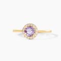 Histoire d'Or Bague Najib Or Jaune Am&eacute;thyste Oxyde De Zirconium