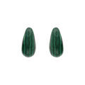 Boucles d'oreille sur Artemare : Boucles d'oreille tige en argent dor&eacute; goutte en verre malachite imitation