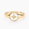 Histoire d'Or Bague Talisman Or Jaune Nacre Diamant