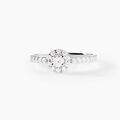 Bagues sur Grenoble : Histoire d'Or Bague Urbane Platine Blanc Diamant