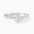 Bagues sur Grenoble : Histoire d'Or Bague Solitaire Natalia Pl Platine Blanc Diamant