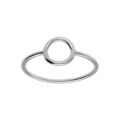 Bague en argent rhodi&eacute; rond &eacute;vid&eacute; Artemare