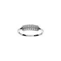 Bagues sur Artemare : Bague en argent rhodi&eacute; pav&eacute; avec oxydes blancs sertis