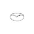 Bague en argent rhodi&eacute; forme V Artemare