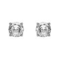 Boucles d'oreille tige en acier oxyde 5mm blanc fermoir &agrave; vis et caoutchouc Artemare