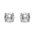 Boucles d'oreille sur Artemare : Boucles d'oreille tige en acier oxyde 6mm blanc fermoir &agrave; vis et caoutchouc