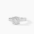 Bagues sur Grenoble : Histoire d'Or Bague Shirlene Ld Platine Blanc Diamant Synth&eacute;tique