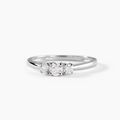 Histoire d'Or Bague Neely Platine Blanc Diamant Synth&eacute;tique