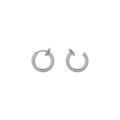 Boucles d'oreille sur Artemare : Cr&eacute;oles en acier tube 11mm systeme clip et ressort