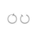 Boucles d'oreille sur Artemare : Cr&eacute;oles en acier tube 15mm systeme clip et ressort