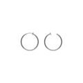 Boucles d'oreille sur Artemare : Cr&eacute;oles en acier tube 27mm systeme clip et ressort