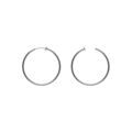 Boucles d'oreille sur Artemare : Cr&eacute;oles en acier tube 37mm systeme clip et ressort