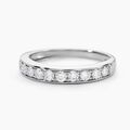 Alliances sur Grenoble : Histoire d'Or Alliance Rhea Ld Platine Blanc Diamant Synth&eacute;tique