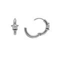 Cr&eacute;oles en acier 11mm articul&eacute;e motif &eacute;toile avec oxyde blanc