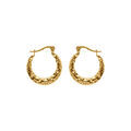 Boucles d'oreille sur Artemare : Cr&eacute;oles en acier dor&eacute; ronde bomb&eacute; 21mm