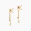 Histoire d'Or Boucles D'Oreilles Pendantes Moon Plaqu&eacute; Or Jaune Oxyde De Zirconium