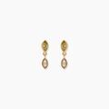 Boucles d'oreille sur Grenoble : Histoire d'Or Boucles D'Oreilles Pendantes Harmonie Plaque Or Jaune Oxyde De Zirconium