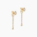 Boucles d'oreille sur Grenoble : Histoire d'Or Boucles D'Oreilles Pendantes Harmonie Plaque Or Jaune Oxyde De Zirconium