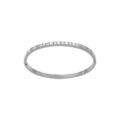 Bracelets sur Artemare : Bracelet en acier rigide articul&eacute;e oxydes blancs sertis 63x47mm