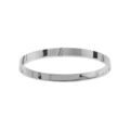 Bracelets sur Artemare : Bracelet en acier rigide 7mm articul&eacute;e trois oxydes blancs en biais 58mm