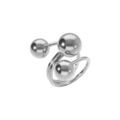 Bague ajustable en acier triple boules Artemare