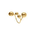 Bague ajustable en acier dor&eacute; quatre boules Artemare