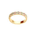 Bague en plaqu&eacute; or ruban d'oxydes multi couleurs Artemare