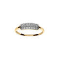 Bague en plaqu&eacute; or pav&eacute; d'oxydes blancs sertis Artemare